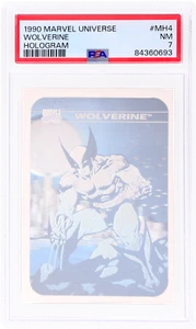 1990 Marvel Universe Wolverine Hologram #MH4 PSA 7 - Picture 1 of 2