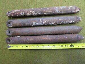 Four - Antique Window Sash Weights 5 pounder----- total weight 19lbs 9.1 ounces