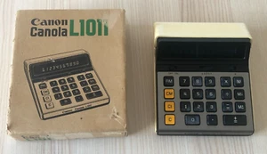 Ancien VINTAGE Calculatrice Rechner Calculator CANON CANOLA L1011 Made in JAPAN - Afbeelding 1 van 23