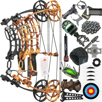 Compound Bow Dual-Use Steel Ball Arrow 30-70lbs Short Axis Archery Hunting RH LH - Image 1 of 4