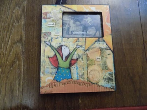 Creative co-op Eva Crawford Picture Frame How great our joy girl 3.5x5" Photo - Picture 1 of 5