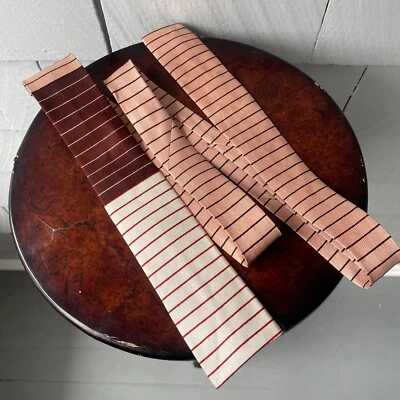 50s Vintage Penneys Towncraft Rust Pink Cream Striped Mens Swanky Tie 54 x 2.25 - Image 1 of 3