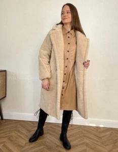 Long Teddy Bear Jacket Coat Women's Winter 2022 Thickened Warm Oversized Chunky - Picture 1 of 3