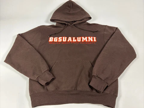 BGSU Alumni Sweatshirt Women’s Medium Champion Bowling Green Embroidered Hooded Cover