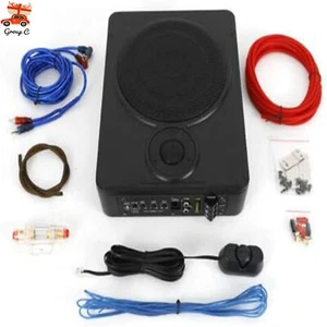 8" 600 Watt Auto Untersitz Subwoofer Kompakt Kfz Aktiv Bassbox Mit Kabel Set DE - Bild 1 von 24
