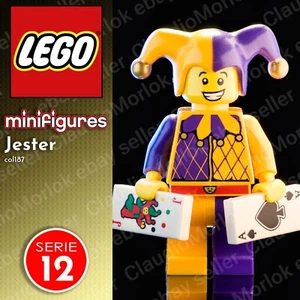 ⭐ LEGO Jester Minifigure col187 Serie 12 Giullare 71007 originale col12-9 - Imagen 1 de 6