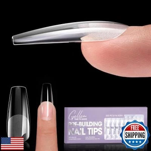 Gellen Long Coffin Tipex 320 Stück Instant Apex Nagel Tips, 16 Größen Pre-builder - Bild 1 von 5