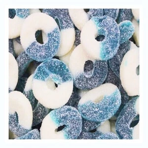 Blue Raspberry Jelly Rings Gummy Candy 10 LBs Gummies - Bild 1 von 4