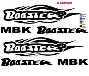 Kit 6 Adesivi MBK Booster in vinile prespaziato compatibili moto scooter - Picture 1 of 1