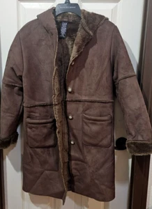 Gap Faux Suede Coat Jacket Girls XXL 14/16 - Picture 1 of 7