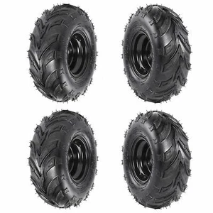 4pc 6"  145/70-6 Tire Wheel 3 Lug Rim For Suzuki LT50 110cc 70 125cc Scooter ATV - Picture 1 of 4