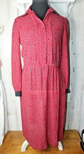 Billy Jack for Her Vintage polyester Red Blue Black 9/10 Women's Dress  - Picture 1 of 4