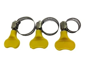 15Pcs Yellow Stainless Steel Hose Clamps Set Adjustable Thumb Screw 10-38mm - Picture 1 of 6
