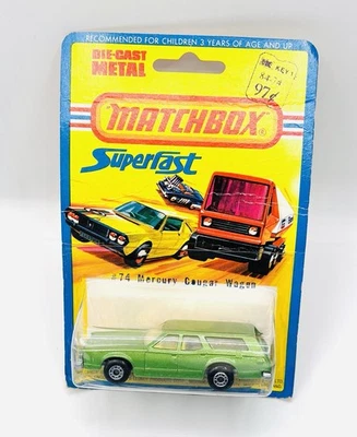 1976 Lesney MATCHBOX Superfast #74 Mercury Cougar Wagon - Original Packaging - Image 1 of 4
