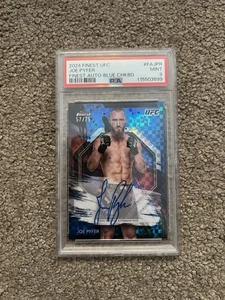 2024 Finest UFC Joe Pyfer Blue Checkerboard Auto 57/75 PSA 9 ! - Picture 1 of 2