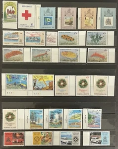 NORFOLK ISLAND 64 STAMPS & 1 MINIATURE SHEET ALL MNH - Picture 1 of 3