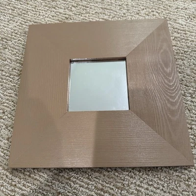 Ikea Mirror Malma 10x10 Frame 4x4 Mirror painted front tan brown - Image 1 of 4