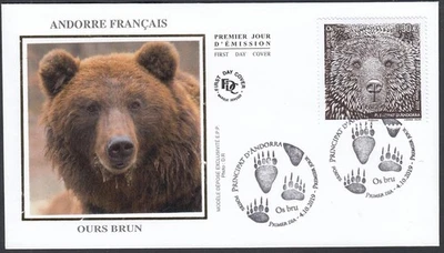 Andorra 2019- French Andorra-Picture FDC. FEW ISSUED. "Bear"..(EB) AR-11194 - Image 1 of 2