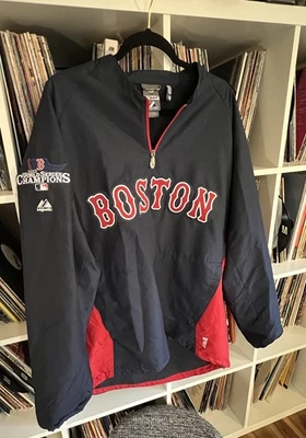 Chaqueta Majestic Bordada Serie Mundial 2013 BOSTON RED SOX Cool Base MLB Hombres L Foto 1 de 4