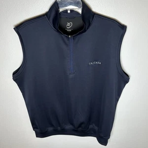 Zero Restriction Tour Series 1/4 Zip Performance Golf Vest Navy Men’s M Cascata - Picture 1 of 9
