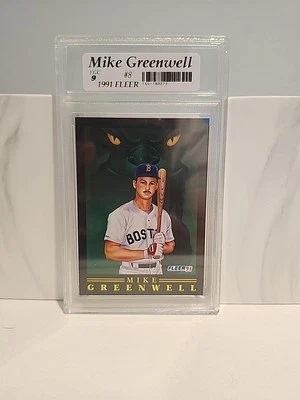 💎 1991 Fleer Pro Visions Insert #8 Mike Greenwell 💎 GRADED FGC9 MINT 💎  - Image 1 of 2
