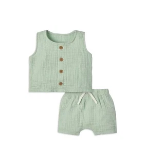 Modern Moments by Gerber Baby Jungen Oberteil und kurzes Outfit Set, 2-teilig, leicht... - Bild 1 von 4