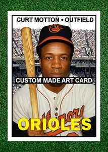 Curt Motton Baltimore Orioles 1967 style Custom Made Baseball Art card - Picture 1 of 2