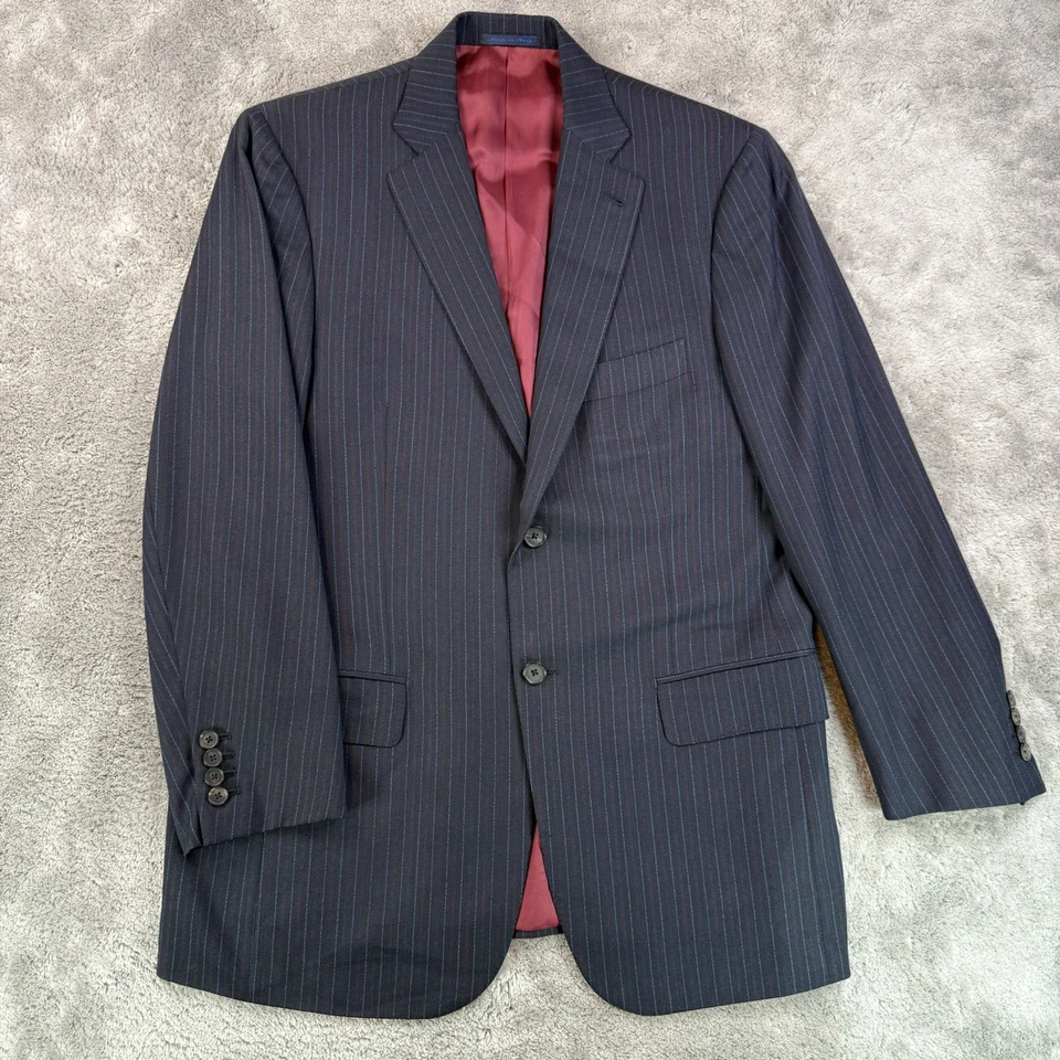 ISAIA Napoli Gray Blazer Sports Coat 100% Wool Super 120s sz 44R Made in ITALY - Image 1 of 4