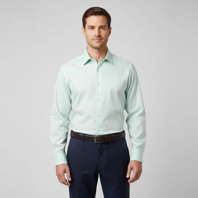 Club Room Men’s Dress Shirt L Mint Green Quiet Luxury Officecore Business Casual - Image 1 of 4