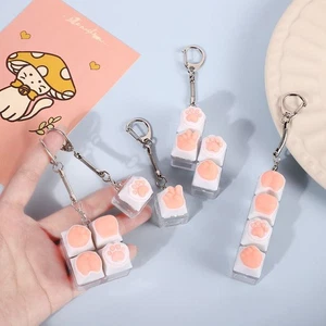 Cat Paws Keycap Keychain Silicone Key Ring Mobile phone Pendant - Picture 1 of 6