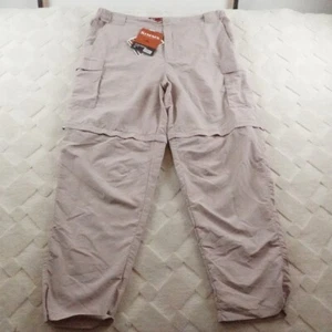 Simms Fly Away Zip Off Pant Mens 2XL Dark Khaki Outdoors Performance Fishing - Picture 1 of 16