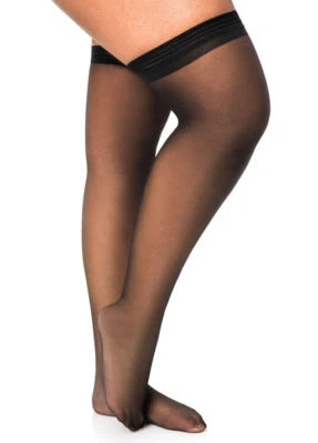 Berkshire Stay Up Thigh Highs Fantasy Black size C-D NEW IN PACKAGE Style 1590 - Image 1 of 2