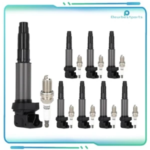 8 For BMW X5 4.4L 2004-2006 BMW 745i 4.4L 2002-2005 Ignition Coils & Spark Plugs - Picture 1 of 6