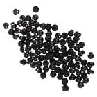100 lot Solid   Black Round Mushroom Buttons for Teddy Craft Making