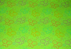 Tela Jersey ♥ Jersey elástico ♥ Tela infantil ♥ Mariposas ♥ Verde   - Imagen 1 de 2