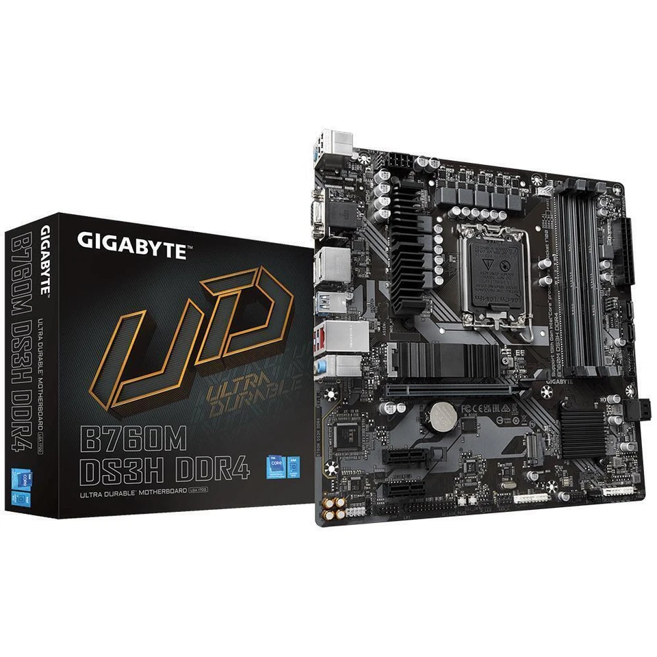 GIGABYTE B760M DS3H DDR4 LGA 1700 MicroATX Intel Motherboard