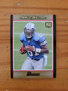 2007 Bowman Gold #145 Calvin Johnson Rookie Card Lions RC HOF - Foto 1 di 2