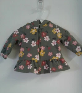 Child Of Mine Sweatshirt Hoodie Green Floral Size 0 3 M - Picture 1 of 6