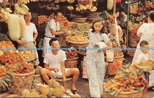 R374426 Market Scene Singapore 5236B Kodachrome transparency - Picture 1 of 4
