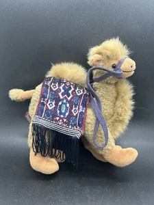 Manta con flecos TY 1993 vintage de peluche de peluche de camello con patas móviles B10 - Imagen 1 de 7
