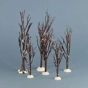 Dept 56 Village Accessory: BARE BRANCH TREES, (1 Set of 6 Trees), MINT Condition - Picture 1 of 2