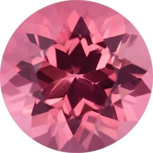 Natural Fine Intense Pink Tourmaline - Round - Madagascar - AAA Grade - Image 1 of 1