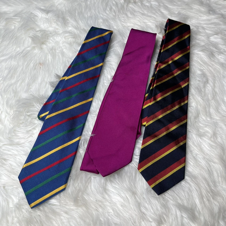 Corbata Ben Silver Charleston Classic Rep pura seda inglesa lote de 3 60 largas Foto 1 de 4