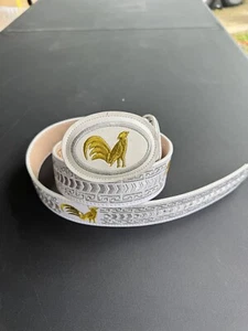 Cinto bordado vaquero Charro de piel, Men’s Western Cowboy Belt embroidered - Bild 1 von 5