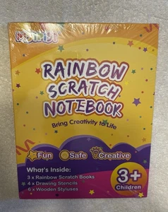 Pigipigi 50 Art Rainbow Paper Scratch Boards Kids Craft Drawing New Sealed - Picture 1 of 1