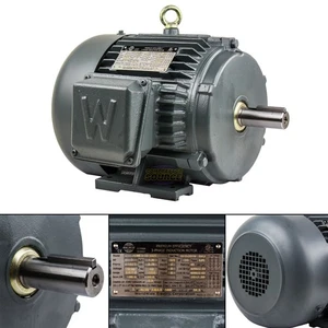 3 HP 3 Phase Electric Motor 1800 RPM 182T Frame TEFC 230/460V Premium Efficiency - Picture 1 of 8