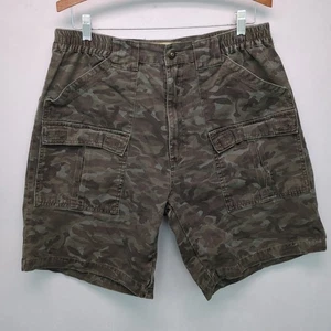 Cabela's Outdoors Men's 34 Trail Shorts Green Camouflage Cargo Pocket Canvas - Picture 1 of 6