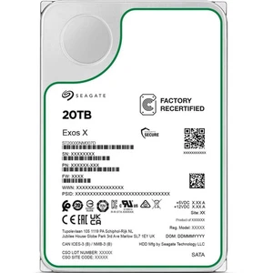 Seagate Exos X20 20TB HDD 3.5 Zoll interne Festplatte SATA 6Gb/s 7200rpm NAS CMR - Bild 1 von 2