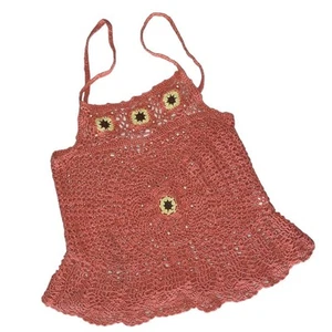 One Step Up Mango Crochet Festival Babydoll Top size Medium - Picture 1 of 7