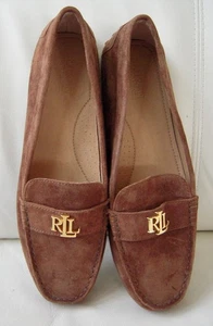 Ralph Lauren Women's Barnsbury Suede Driving Loafer Brown Size 8.5 - No Box - Picture 1 of 8